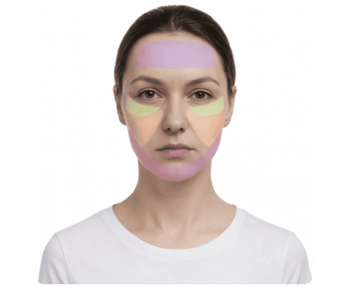 Mapa de análisis de las áreas faciales